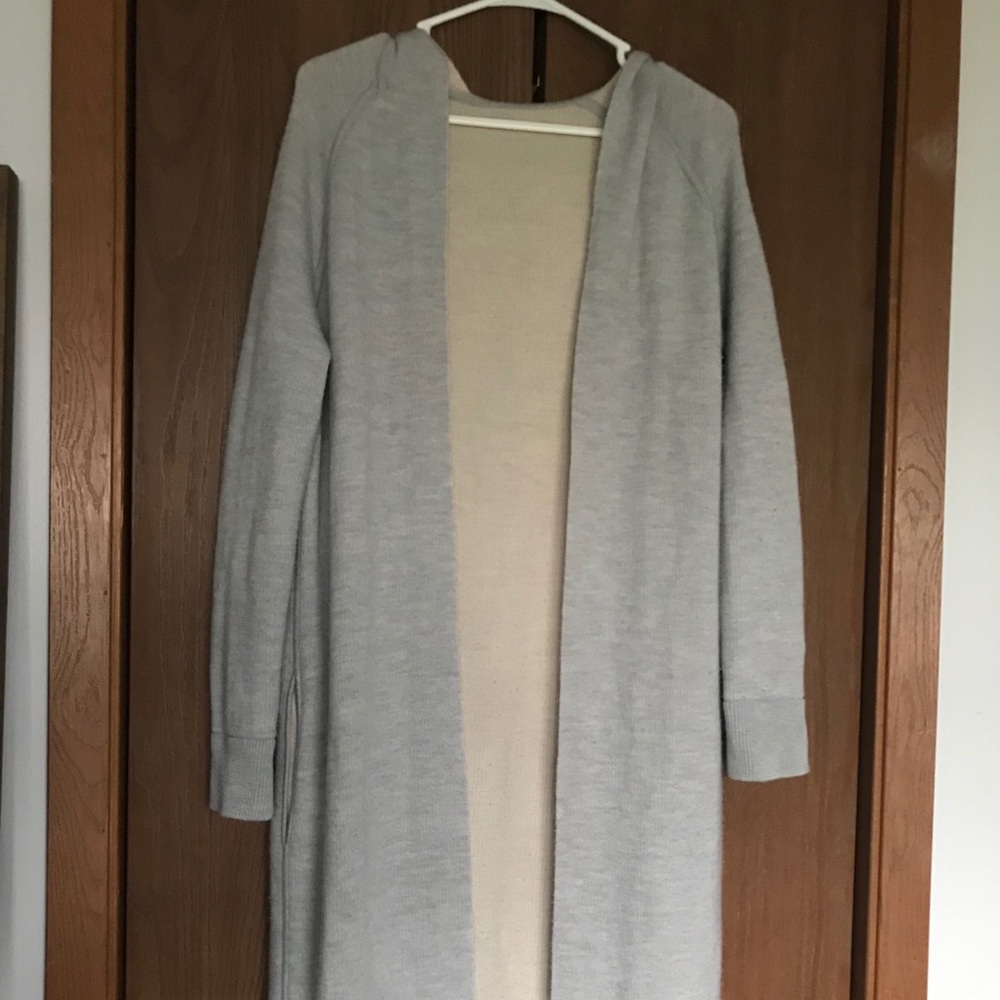 Athleta Gray Long Cardigan